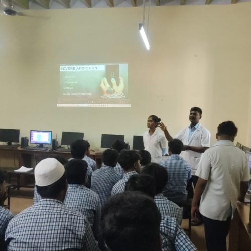 Screen dependency awareness  at muslim hr sec school